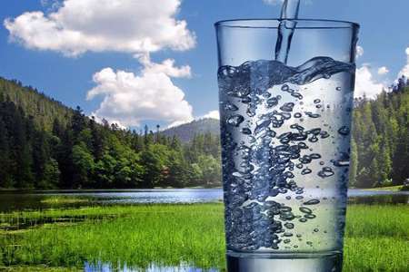 Природа, стакан воды